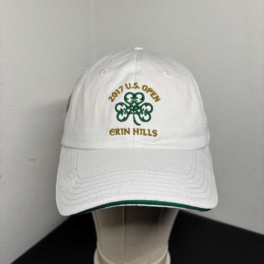 New 2017 US Open ERIN HILLS Cap Golf USGA Member White Hat Country Club NWOT‎